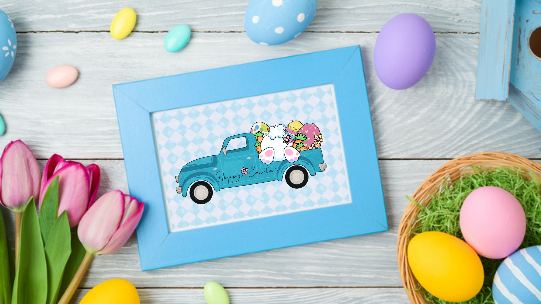 Happy Easter Truck printable