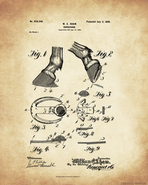 1899 Horseshoe Patent Drawing