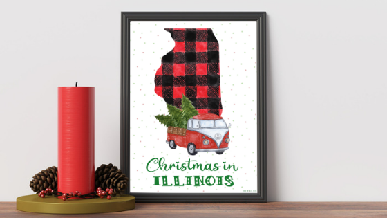 Illinois Christmas printable