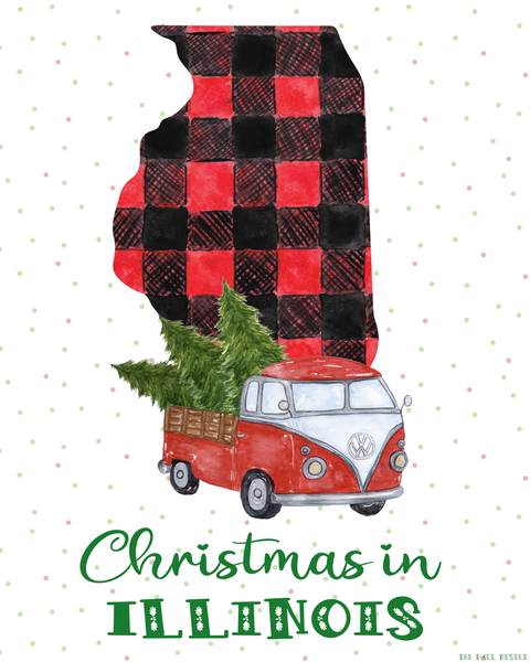 Illinois Christmas printable