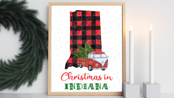 Indiana Christmas printable