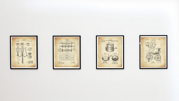 Kitchen Utensil Patent Drawings Set