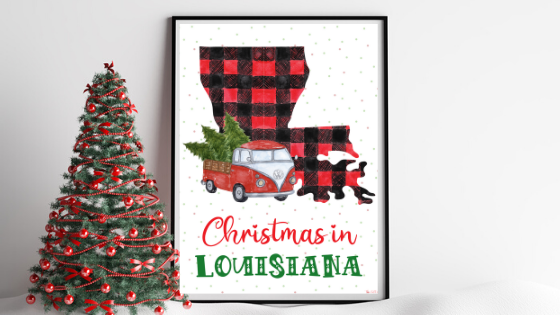 Louisiana Christmas printable
