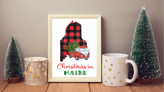 Maine Christmas printable
