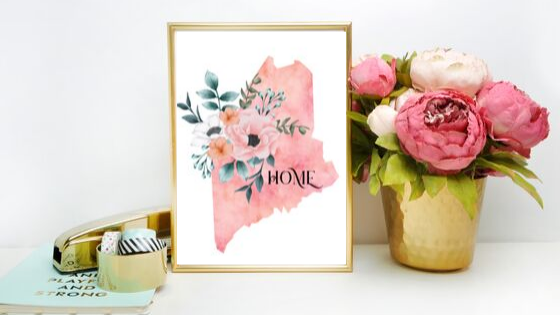 Maine Home State printable