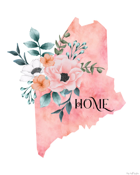 Maine Home State printable