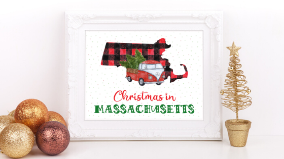 Massachusetts Christmas printable
