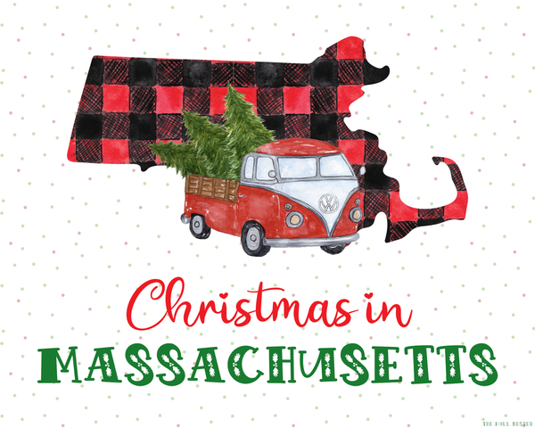 Massachusetts Christmas printable