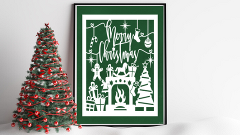 Merry Christmas Cutout printable