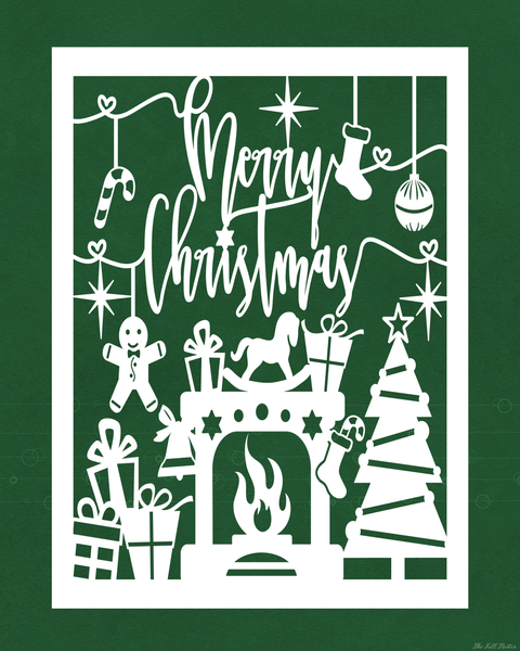 Merry Christmas Cutout printable