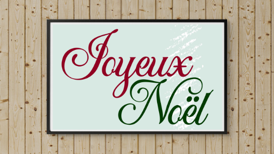 Merry Christmas in French printable