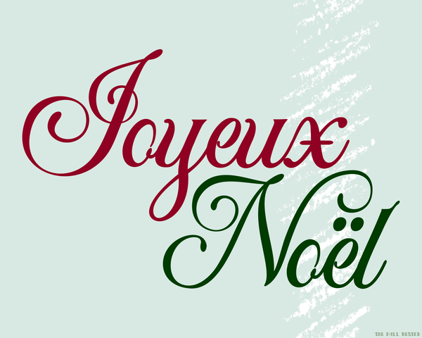 Merry Christmas in French printable