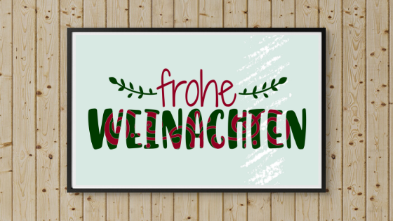 Merry Christmas in German printable