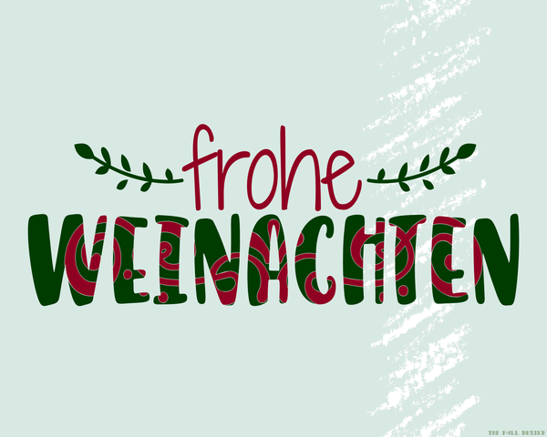 Merry Christmas in German printable