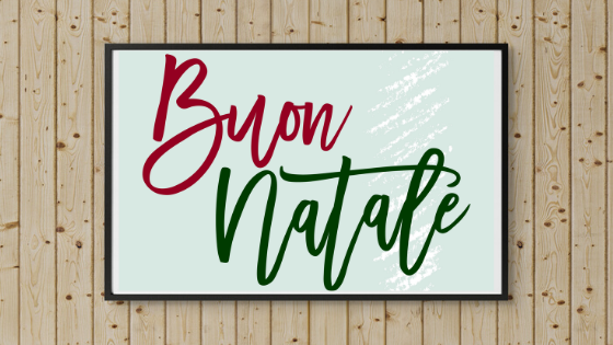 Merry Christmas in Italian printable