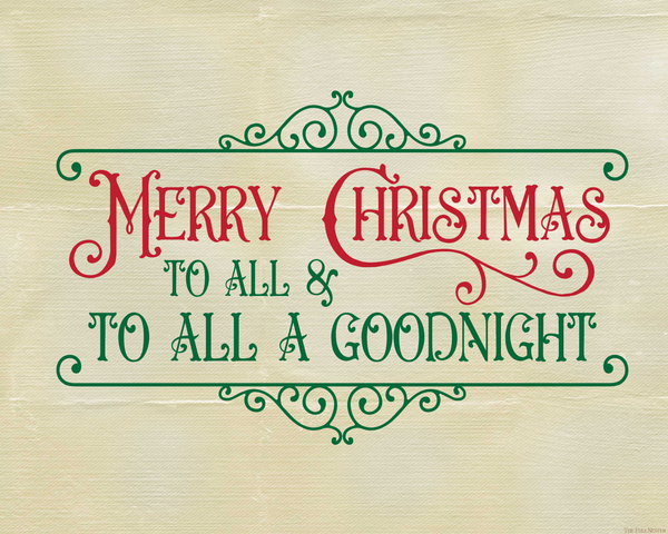 Vintage Merry Christmas printable
