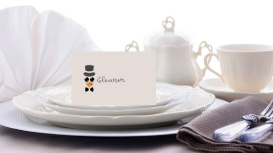 Formal Turkey Placecards printable