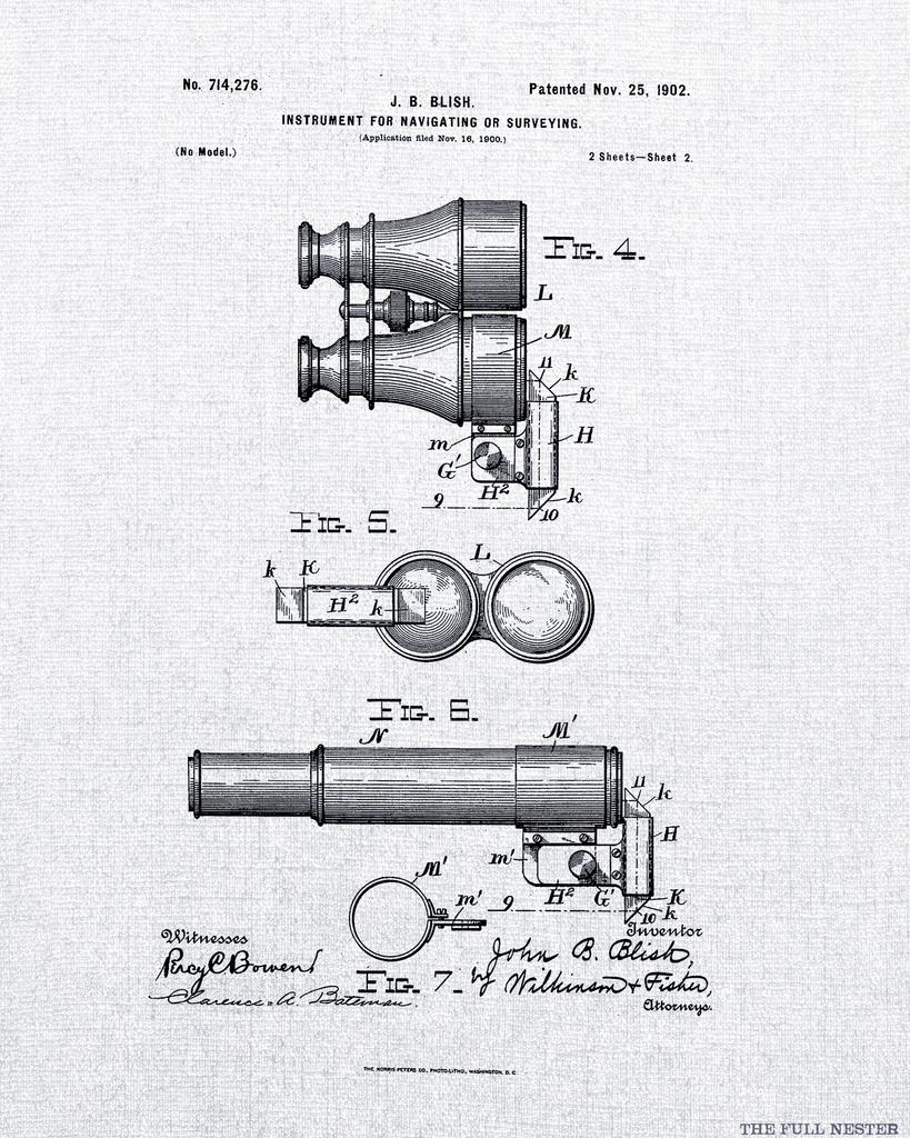 Nester Instruments 1902 Nautical Instruments Patent Drawing – The Full Nester Printables
