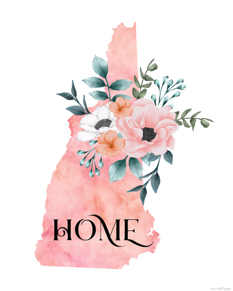 New Hampshire Home State printable