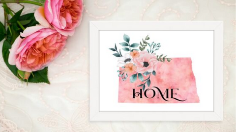 North Dakota Home State printable