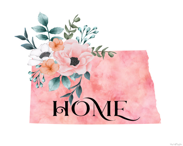 North Dakota Home State printable