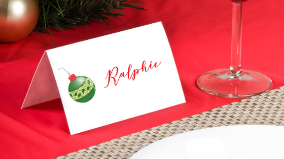 Ornaments placecards