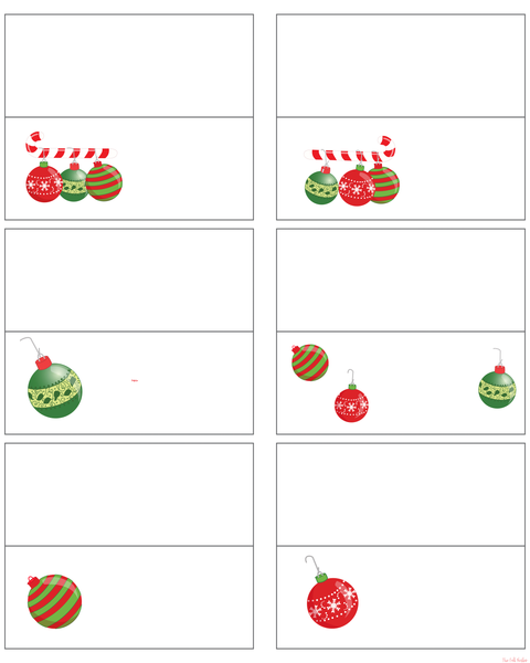 Ornaments placecards