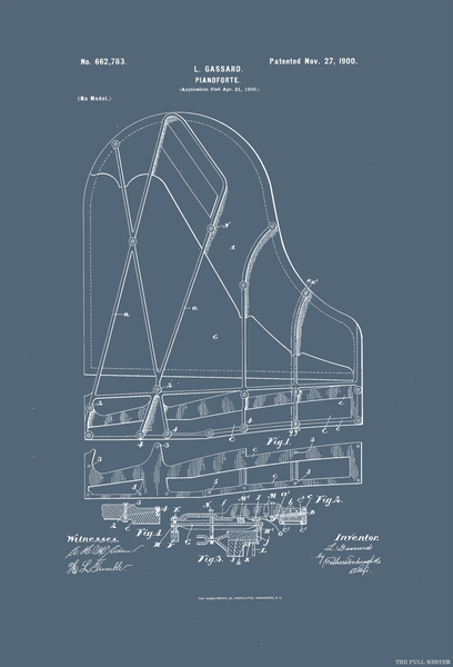 1900 Pianoforte Patent Drawing