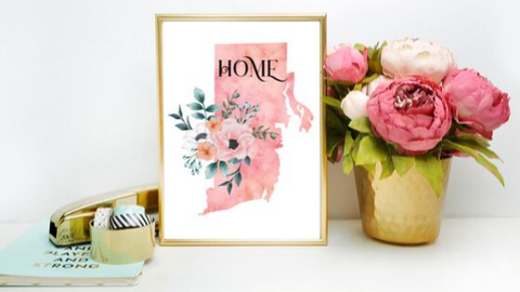 Rhode Island Home State printable