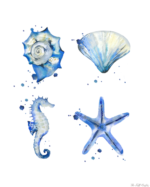 Sea Creatures Nautical Wall Art