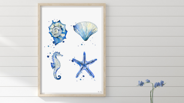 Sea Creatures Nautical Wall Art
