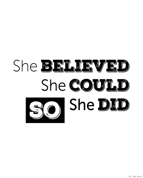 She Believed printable