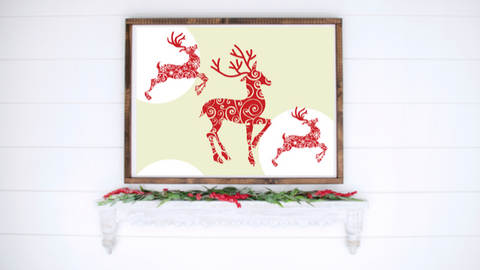Three Reindeer printable