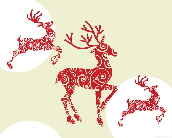 Three Reindeer printable