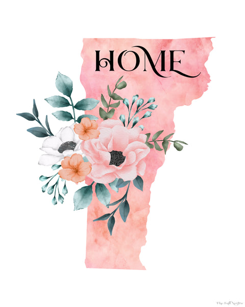 Vermont Home State printable