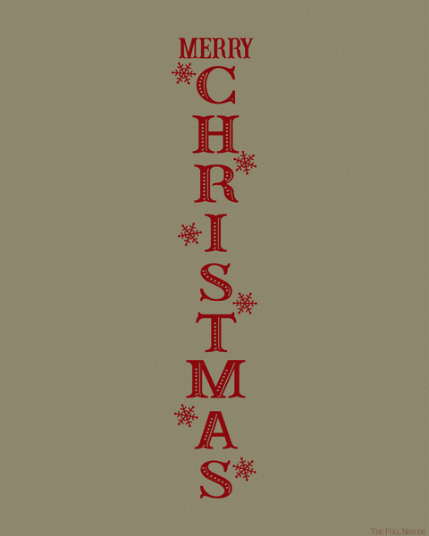 Merry Christmas Sign printable