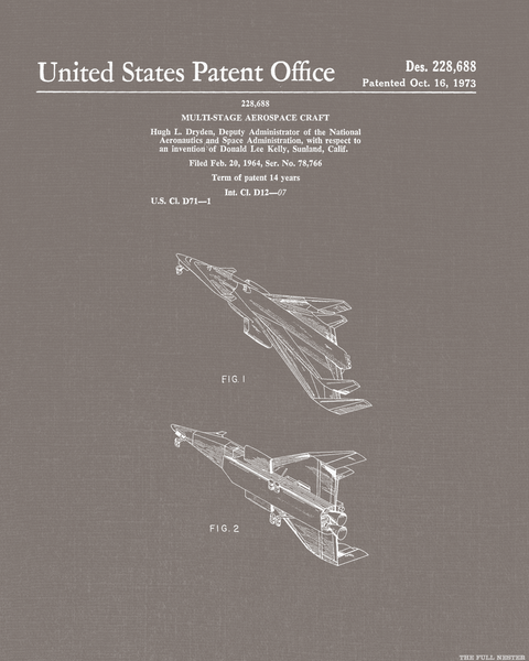 1973 Aerospace Craft Patent Drawing