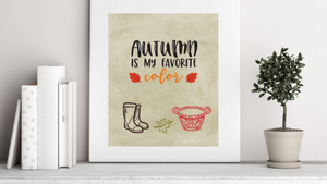 Autumn is my Favorite Color printable