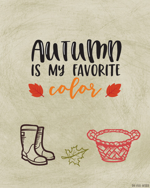 Autumn is my Favorite Color printable