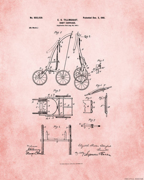 1901 Baby Carriage Patent Drawing