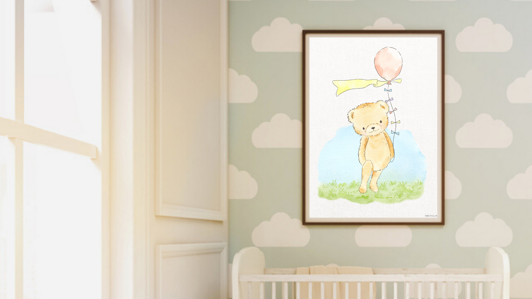 Bear with a Balloon Nursery Printable