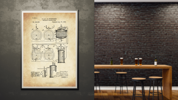 1893 Beer Making Process Patent Drawing