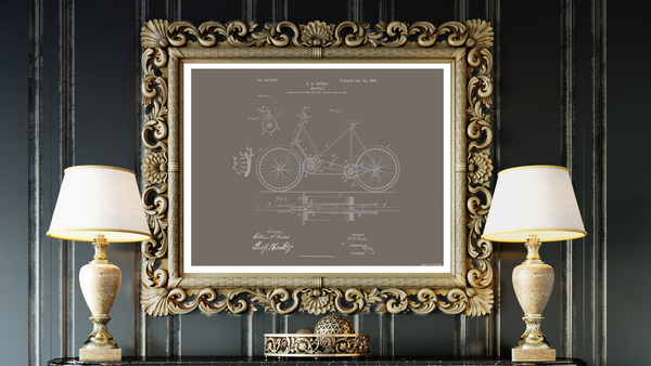 1900 Bicycle Patent Drawing