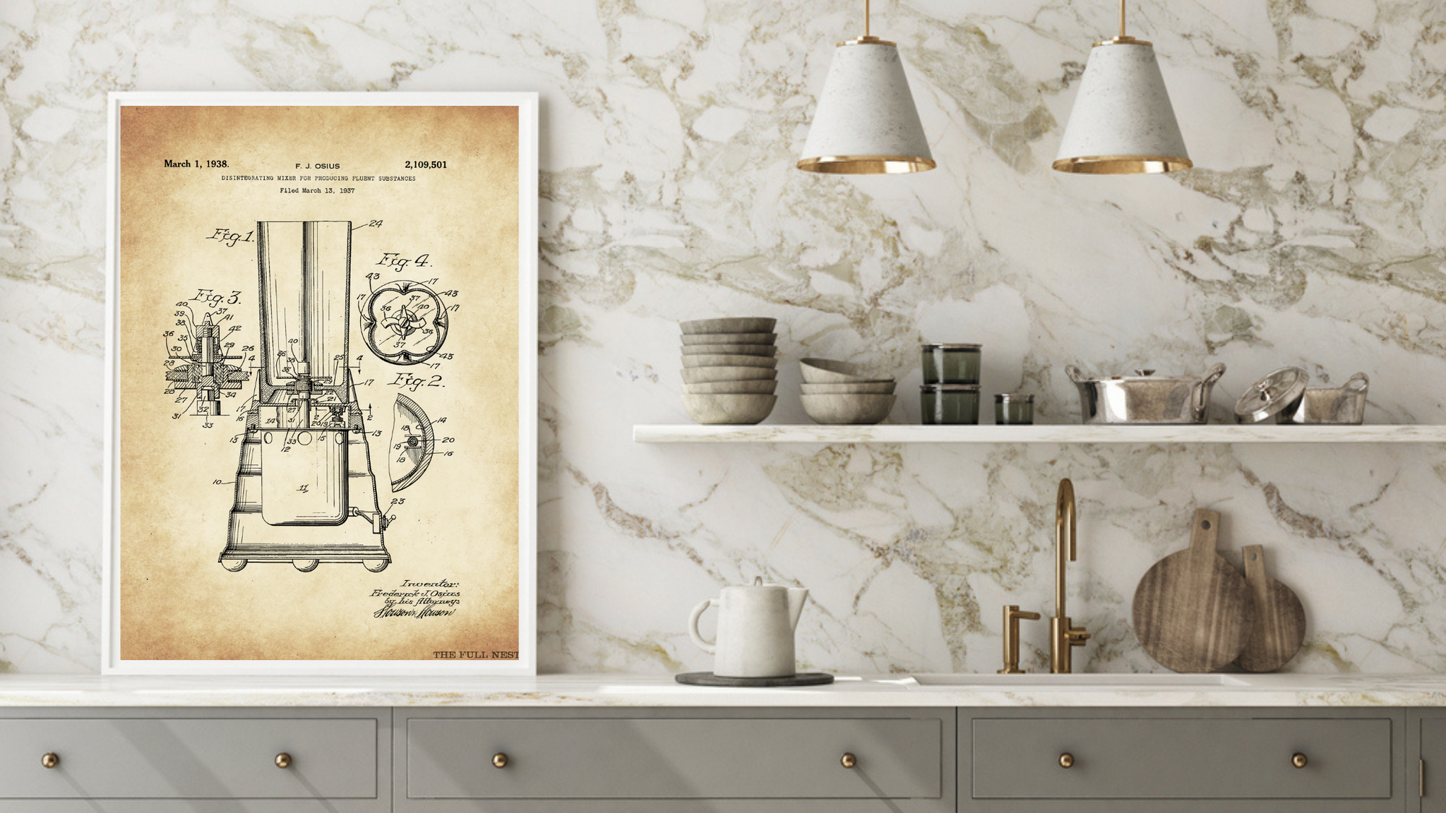 1938 Blender Patent Drawing