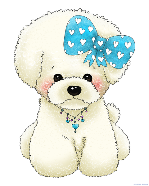 Puppies in Bows Nursery Printable