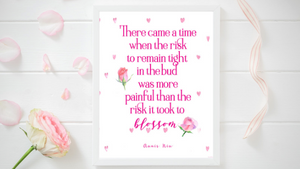 Risk to Blossom printable