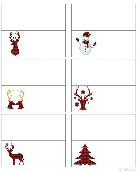 Buffalo Plaid placecards