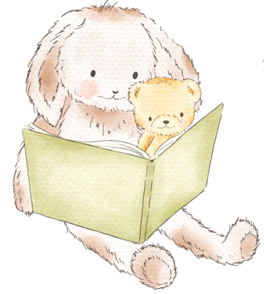 Bunny and Bear Reading Nursery Printable