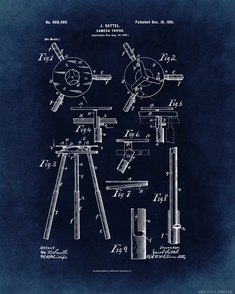 1901 Camera Tripod Patent Drawing