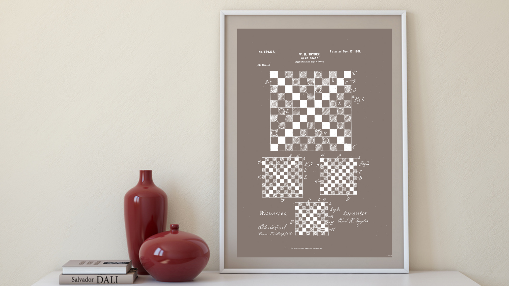 1901 Game Board Patent Drawing